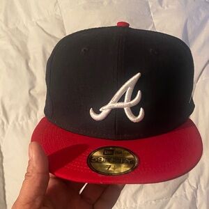 New Era Navy and Red Atlanta Braves Cap